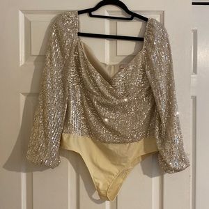 Gold sequin bodysuit